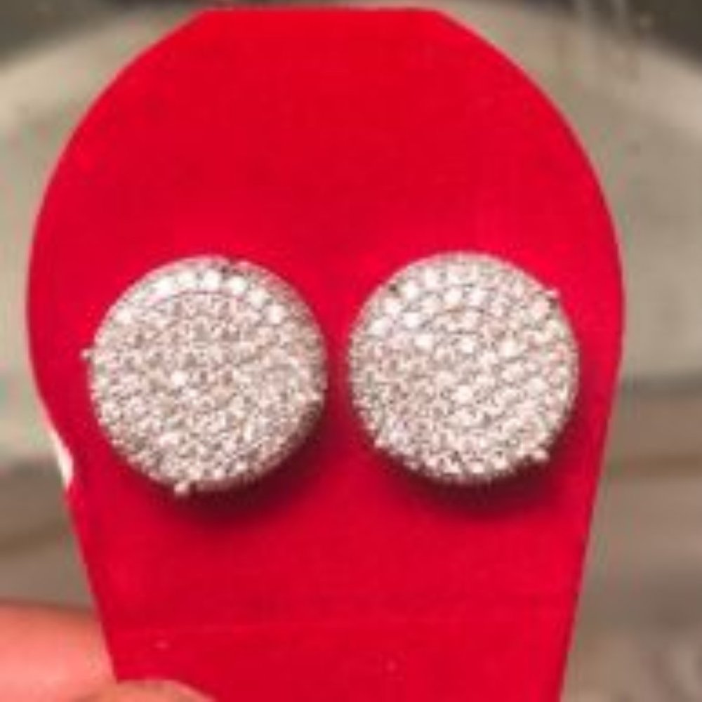 Blinged Iced Out Lab Diamond Studs
